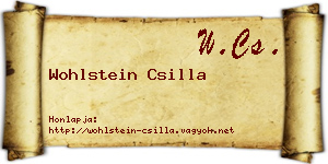 Wohlstein Csilla névjegykártya